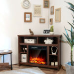 Space-Saving Corner TV Stand with Adjustable Shelves for 48-Inch TVs