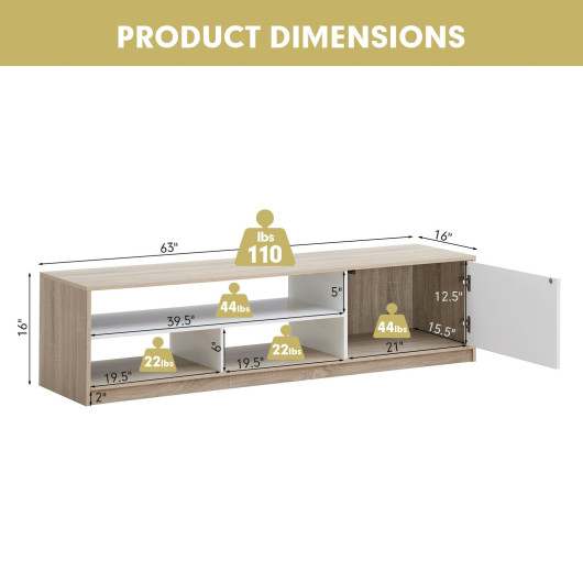 Modern 63 Inch TV Stand with Push-to-Open Cabinet 4 Modern 63 Inch TV Stand with Push-to-Open Cabinet - Image 4