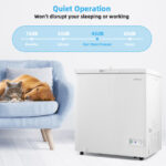 Compact 5 Cu Ft Chest Freezer with Basket and Wheels