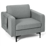 Space-Saving Accent Armchair with Side Storage Pocket 10 Space-Saving Accent Armchair with Side Storage Pocket