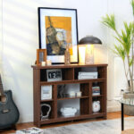 Space-Saving Corner TV Stand with Adjustable Shelves for 48-Inch TVs