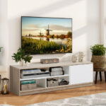 Modern 63 Inch TV Stand with Push-to-Open Cabinet 13 Modern 63 Inch TV Stand with Push-to-Open Cabinet