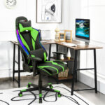 Adjustable RGB Gaming Chair with LED Lights and Ergonomic Design