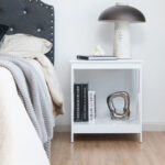2 Tier X Design Side Table with Open Shelf