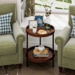 Retro 2 Tier End Table with Bottom Shelf for Storage 13 Retro 2 Tier End Table with Bottom Shelf for Storage