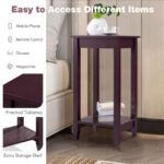 2 Tier Wooden Side Table with Storage Shelf 13 2 Tier Wooden Side Table with Storage Shelf