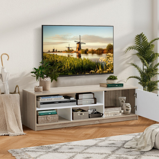 Modern 63 Inch TV Stand with Push-to-Open Cabinet 7 Modern 63 Inch TV Stand with Push-to-Open Cabinet - Image 7