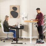 Adjustable Electric Standing Desk with Anti-Collision and Cable Management