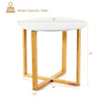 Multifunctional Round End Table with Bamboo Legs and X Base 12 Multifunctional Round End Table with Bamboo Legs and X Base