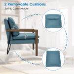 Padded Single Sofa Chair with Ergonomic Backrest and Cushion 12 Padded Single Sofa Chair with Ergonomic Backrest and Cushion