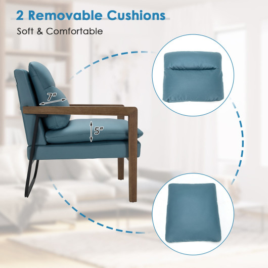 Padded Single Sofa Chair with Ergonomic Backrest and Cushion 5 Padded Single Sofa Chair with Ergonomic Backrest and Cushion - Image 5