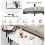 Modern White Nesting Coffee Tables with Storage Shelf (Set of 2) 10 Modern White Nesting Coffee Tables with Storage Shelf (Set of 2)