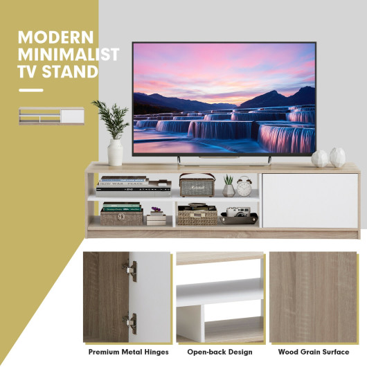 Modern 63 Inch TV Stand with Push-to-Open Cabinet 5 Modern 63 Inch TV Stand with Push-to-Open Cabinet - Image 5
