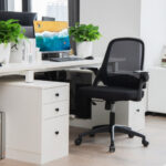 Ergonomic Mesh Office Chair with Flip-up Armrests and Lumbar Support