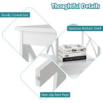 2 Tier X Design Side Table with Open Shelf
