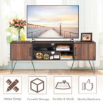 Retro Wooden TV Stand with Storage for TVs up to 65 Inches 16 Retro Wooden TV Stand with Storage for TVs up to 65 Inches