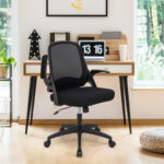 Ergonomic Mesh Office Chair with Flip-up Armrests and Lumbar Support
