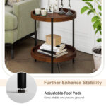 Retro 2 Tier End Table with Bottom Shelf for Storage 12 Retro 2 Tier End Table with Bottom Shelf for Storage