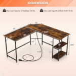 L Shaped Desk with Outlets USB Ports and Shelves 11 L Shaped Desk with Outlets USB Ports and Shelves