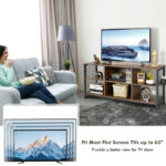 Industrial Wooden TV Stand with Storage for TVs up to 65 Inch 13 Industrial Wooden TV Stand with Storage for TVs up to 65 Inch