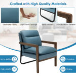 Padded Single Sofa Chair with Ergonomic Backrest and Cushion 13 Padded Single Sofa Chair with Ergonomic Backrest and Cushion
