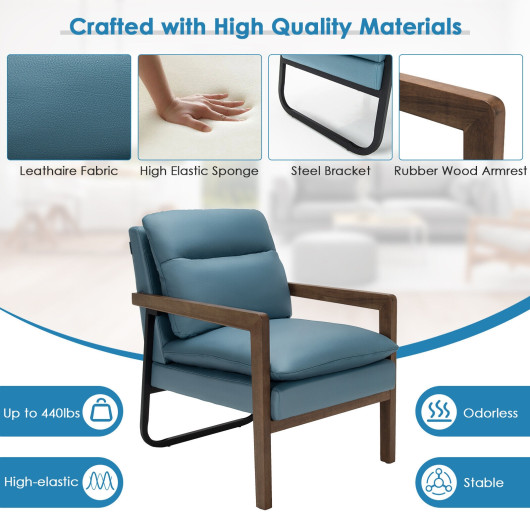 Padded Single Sofa Chair with Ergonomic Backrest and Cushion 6 Padded Single Sofa Chair with Ergonomic Backrest and Cushion - Image 6
