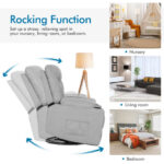 Massage Recliner Chair with Heat, Vibration, Rocking, and Swivel