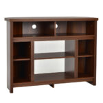 Space-Saving Corner TV Stand with Adjustable Shelves for 48-Inch TVs