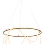 Modern Brass Ceiling Lamp with Adjustable LED Tube Design