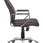 Espresso Low Back Office Chair with Adjustable Height and Tilt