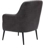 Vintage Tufted Vinyl Accent Chair with Steel Legs 15 Vintage Tufted Vinyl Accent Chair with Steel Legs