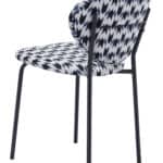 Geometric Print Dining Chairs with Black Legs (Set of 2)