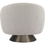 Modern Gray Swivel Chair with 360-Degree Base and Armrests