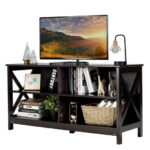 Rustic Wooden TV Stand with Storage for TVs up to 55 Inch