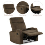 Recliner Chair with Arm Storage and Cup Holders (Single)