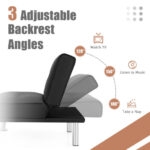 Adjustable PU Leather Recliner Chair with Metal Legs for Small Spaces