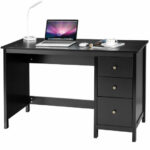 Ergonomic Computer Desk with Spacious Tabletop and 3 Storage Drawers 24 Ergonomic Computer Desk with Spacious Tabletop and 3 Storage Drawers