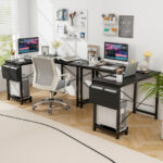 L-Shaped Reversible Computer Desk with Storage Pocket and CPU Stand 8 L-Shaped Reversible Computer Desk with Storage Pocket and CPU Stand