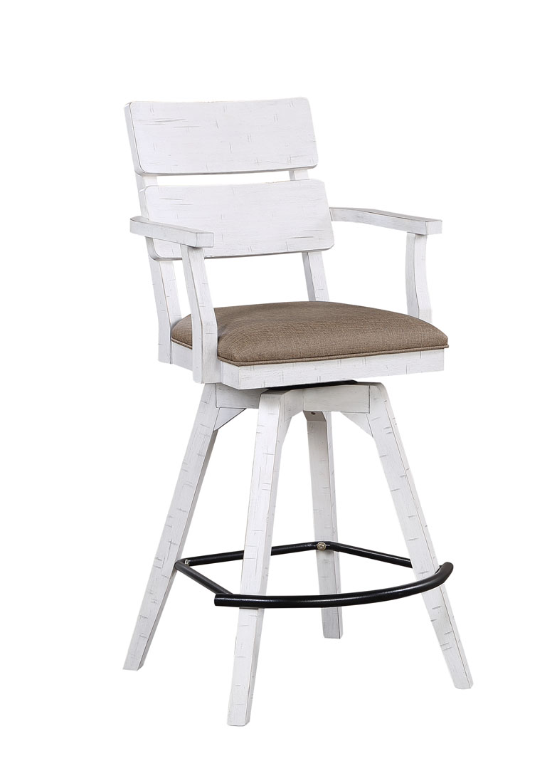 la sierra 30-inch double panel back spectator bar stool with brown vinyl seat