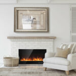 40-Inch Wall-Mounted Electric Fireplace with Adjustable Heat and Flame
