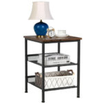 Industrial Side Table with Adjustable Mesh Shelves and Sturdy Frame 11 Industrial Side Table with Adjustable Mesh Shelves and Sturdy Frame