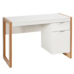 Modern Writing Desk with Drawer, Cabinet, and Spacious Worktop 17 Modern Writing Desk with Drawer, Cabinet, and Spacious Worktop