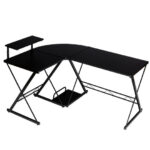 Space-Saving Reversible L-Shaped Desk with Shelf and CPU Stand 24 Space-Saving Reversible L-Shaped Desk with Shelf and CPU Stand