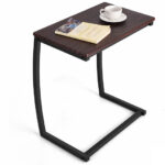 Industrial C Shaped Side Table with Steel Frame and MDF 10 Industrial C Shaped Side Table with Steel Frame and MDF