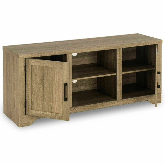 Rustic 58-Inch TV Stand with Storage and Adjustable Shelves 3 Rustic 58-Inch TV Stand with Storage and Adjustable Shelves - Image 3