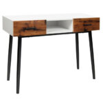 42 Inch Industrial Console Table with Drawers and Open Shelf 10 42 Inch Industrial Console Table with Drawers and Open Shelf