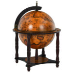 Retro Globe Wine Bar Stand with Storage for Living Room 8 Retro Globe Wine Bar Stand with Storage for Living Room