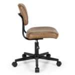 PU Leather Adjustable Office Chair with Ergonomic Backrest and Swivel