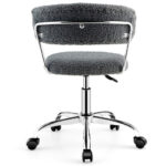Adjustable Sherpa Swivel Office Chair with Rolling Casters
