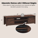 Sliding Barn Door TV Stand with Storage for TVs up to 65